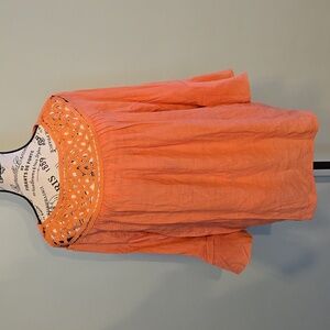 Orange Lace Blouse